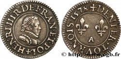 HENRI III Essai en argent du denier tournois, 1er type de Paris 1578 Paris