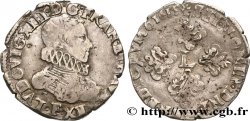 LOUIS XIII LE JUSTE Demi-franc, grande tête nue adolescente au col fraisé 1615 Angers