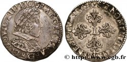 LOUIS XIII LE JUSTE Demi-franc au buste juvénile lauré au petit col plat 1628 Toulouse