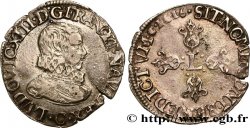 LOUIS XIII LE JUSTE Demi-franc à la tête nue adolescente de Saint-Lô 1616 Saint-Lô