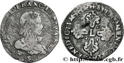 LOUIS XIII LE JUSTE Quart de franc, buste lauré avec fraise (1er buste de Nicolas Briot) 1615 Troyes