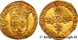 CHARLES IX Écu d or au soleil, 1er type, sans le titre REX 1564 Bordeaux