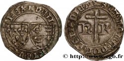 HENRY VI DE LANCASTRE - ROI DE FRANCE (1422-1453) - ROI D ANGLETERRE (1422-1461) et (1470-1471) Petit blanc aux écus 04/06/1423 Rouen