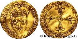 CHARLES VIII Écu d or au soleil, type spécial à Perpignan avec légende SIT NOM... n.d. Perpignan