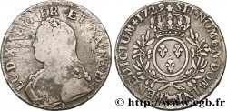 LOUIS XV THE BELOVED Écu dit “aux branches d&nbsp;olivier” de Béarn 1729 Pau