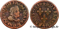 HENRY IV Double tournois, 2e type 1610 Lyon
