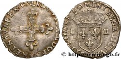 LOUIS XIII LE JUSTE Quart d écu, émission protestante 1625 La Rochelle