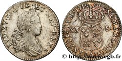LOUIS XV THE BELOVED XX sols de Navarre 1719 Paris AU
