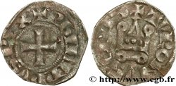 PHILIP III &nbsp;THE BOLD&nbsp; AND PHILIP IV &nbsp;THE FAIR&nbsp; Denier tournois à l&nbsp;O rond n.d. s.l. VF
