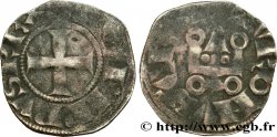 PHILIP III &nbsp;THE BOLD&nbsp; AND PHILIP IV &nbsp;THE FAIR&nbsp; Denier tournois à l&nbsp;O rond n.d. s.l. VF