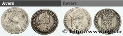 LOUIS XIV  THE SUN KING  Lot de 2 monnaies royales en argent n.d. Ateliers divers
