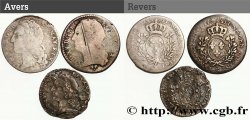 LOUIS XV  THE WELL-BELOVED  Lot de 3 monnaies royales en argent n.d. Ateliers divers