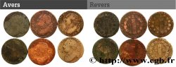 LOTTE Lot de six pièces de 12 deniers dit &nbsp;au faisceau&nbsp;, type FRANCOIS et FRANCAIS n.d. s.l.