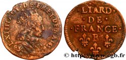 LOUIS XIV &nbsp;THE SUN KING&nbsp; Liard de cuivre, 2e type 1656 Pont-de-l’Arche VF/XF