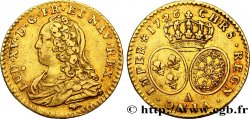 LOUIS XV  THE WELL-BELOVED  Demi-louis d or aux écus ovales, buste habillé 1726 Paris XF/AU
