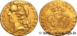 LOUIS XV  THE WELL-BELOVED  Demi-louis d’or aux écus ovales, tête ceinte d’un bandeau 1742 Aix-en-Provence
