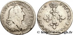 LOUIS XIV LE GRAND OU LE ROI SOLEIL Quatre sols à la croix formée de lis 1675 Paris