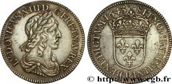 LOUIS XIII Quart d écu, buste drapé et cuirassé (2e buste de Jean Warin) 1643 Lyon AU