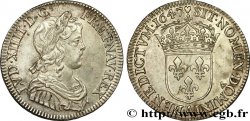 LOUIS XIV  THE SUN KING  Quart d écu, portait à la mèche longue 1647 Paris AU