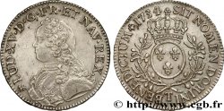 LOUIS XV THE BELOVED Écu aux branches d olivier, buste habillé 1734 Nantes AU