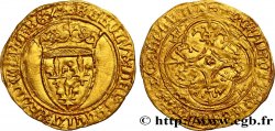 CHARLES VI LE FOU ou LE BIEN AIMÉ / THE BELOVED or THE MAD Écu d or à la couronne n.d. Saint-Lô XF/VF