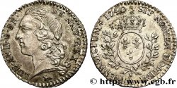 LOUIS XV THE BELOVED Vingtième d écu aux branches d’olivier, tête ceinte d’un bandeau 1740 Paris AU/AU