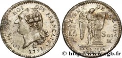 LOUIS XVI 15 sols dit  au génie , type FRANÇAIS 1791 Marseille AU