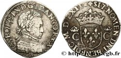 CHARLES IX Teston, 8e type, dit “morveux” 1562 Orléans XF/VF