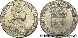 LOUIS XIV  THE SUN KING  Écu, portrait à la mèche courte 1645 Paris, Monnaie du Louvre AU/AU