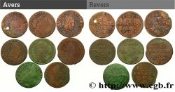 LOUIS XIV LE GRAND OU LE ROI SOLEIL Lot de huit liards n.d. Ateliers divers