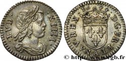 LOUIS XIV  THE SUN KING  Quarante-huitième d’écu à la mèche courte 1644 Paris AU