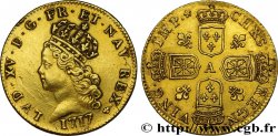 LOUIS XV THE BELOVED Louis d’or aux quatre écus couronnés 1717 Paris AU/AU