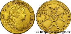 LOUIS XV THE BELOVED Louis d’or à la croix de chevalier 1718 Paris AU