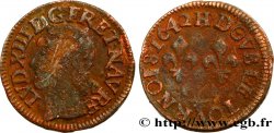 LOUIS XIII LE JUSTE Double tournois, type de Warin 1642 La Rochelle