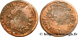 LOUIS XIII LE JUSTE Double tournois, 19e type 1639 Tours