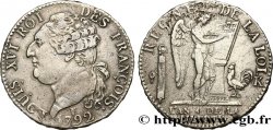 LOUIS XVI (MONARQUE CONSTITUTIONNEL)  Demi-écu dit  au génie , type FRANÇOIS 1792 Bordeaux TTB+/TTB
