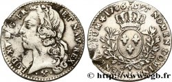 LOUIS XV DIT LE BIEN AIMÉ Cinquième d’écu aux branches d’olivier, tête ceinte d’un bandeau 1766 Bayonne
