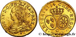 LOUIS XV DIT LE BIEN AIMÉ Louis d or aux écus ovales, buste habillé 1734 Caen SPL