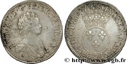 LOUIS XV DIT LE BIEN AIMÉ Écu dit  vertugadin  1716 Perpignan TB+/TTB