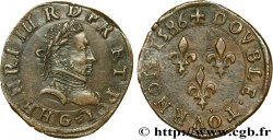 HENRI III Double tournois, type de Poitiers 1586 Poitiers