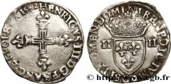 HENRY III Quart d écu, croix de face 1582 Saint-Lô fSS/SS