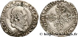 HENRI III Quart de franc au col plat 1587 Limoges