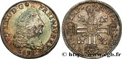 LOUIS XIV LE GRAND OU LE ROI SOLEIL Quart d écu aux huit L, 1er type 1691 Tours TTB+