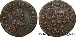 HENRI IV LE GRAND Denier tournois au type du Dauphiné, frappé à Lyon au différent de Grenoble 1608 Lyon au différent de Grenoble