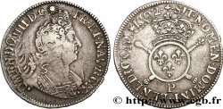 LOUIS XIV  THE SUN KING  Demi-écu aux insignes 1702 Dijon VF
