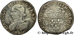 HENRY III. COINAGE AT THE NAME OF CHARLES IX Teston, 2e type 1575 (MDLXXV) Rennes