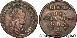 LOUIS XIV &nbsp;THE SUN KING&nbsp; Liard du 2e type 1657 Acquigny XF
