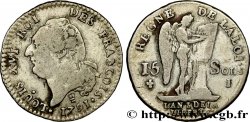 LOUIS XVI (MONARQUE CONSTITUTIONNEL)  15 sols dit &nbsp;au génie&nbsp;, type FRANÇOIS 1791 Limoges