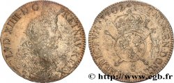 LOUIS XIV  THE SUN KING  Écu aux insignes 1702 Limoges VF