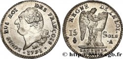 LOUIS XVI 15 sols dit  au génie , type FRANÇOIS 1791 Paris AU